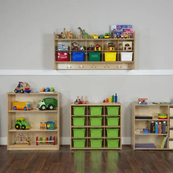 Contender 12-Cubby Storage Unit with Lime Green Tubs - RTA