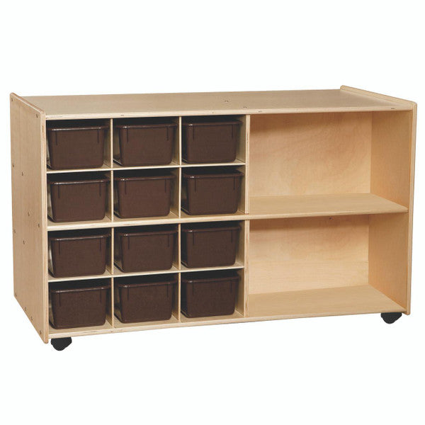 Contender Double Storage with (12) Brown Trays - Assembled