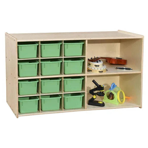 Contender Double Storage with (12) Lime Green Trays - RTA