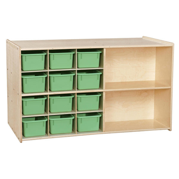 Contender Double Storage with (12) Lime Green Trays - RTA