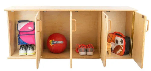 Contender Four-Section Stackable Lockers w/ Doors - Assembled