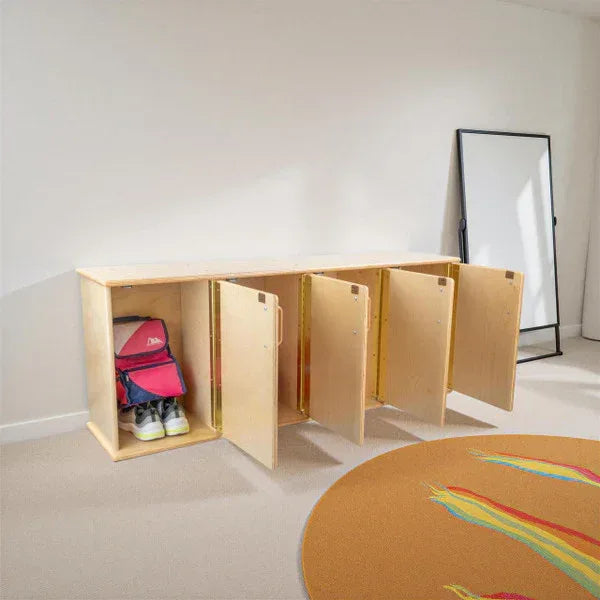 Contender Four-Section Stackable Lockers w/ Doors - Assembled