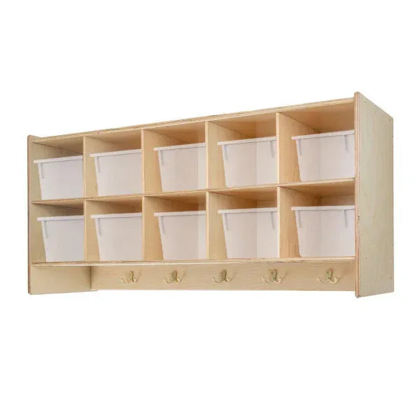 Contender Wall Hanging Storage with (10) Translucent Trays - RTA