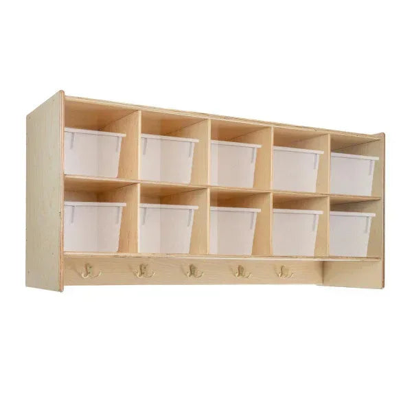Contender Wall Hanging Storage with (10) Translucent Trays - RTA
