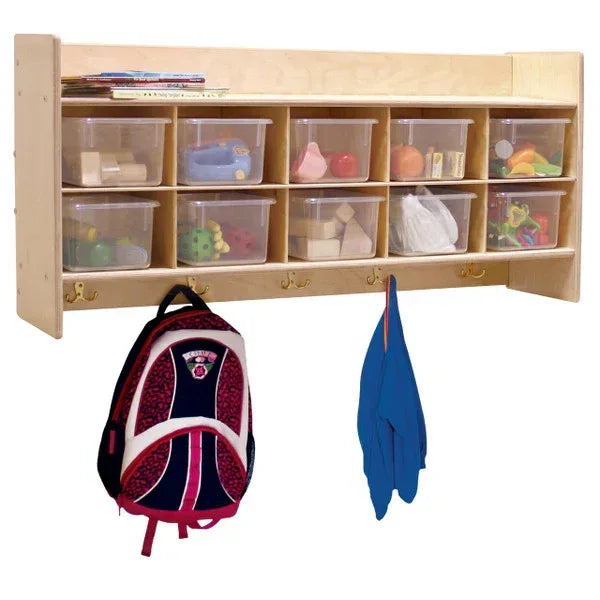 Contender Wall Hanging Storage with (10) Translucent Trays - Assembled