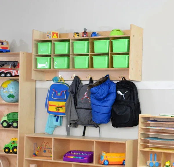 Contender Wall Hanging Storage with Lime Green Trays - RTA