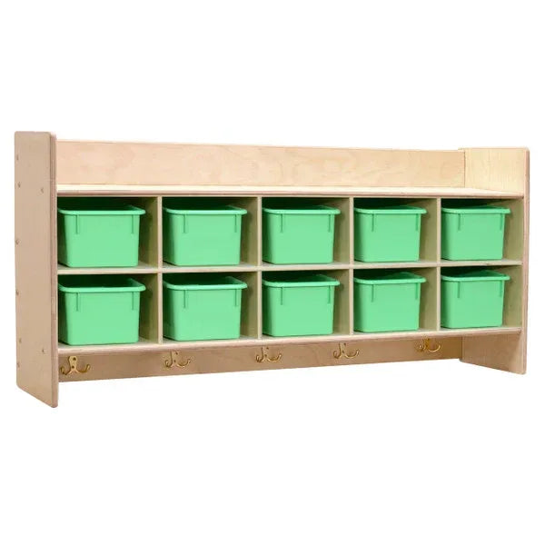 Contender Wall Hanging Storage with Lime Green Trays - RTA