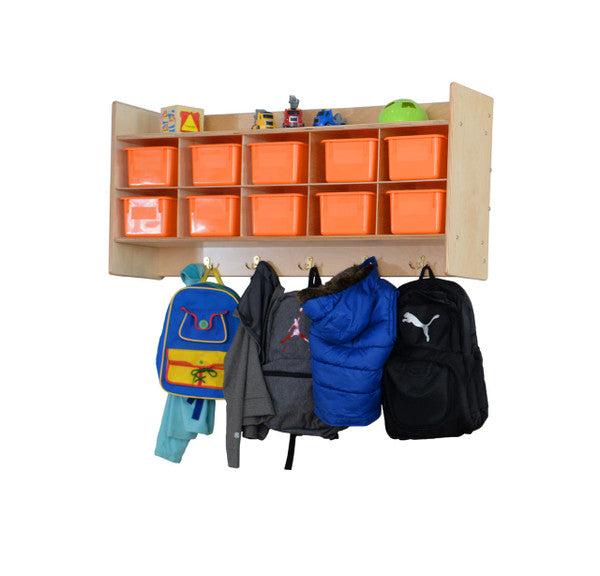 Contender Wall Hanging Storage with Orange Trays - RTA