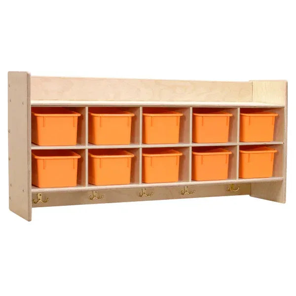 Contender Wall Hanging Storage with Orange Trays - RTA