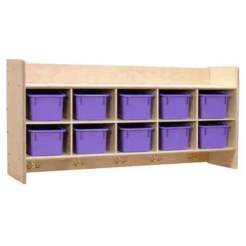 Contender Wall Hanging Storage with Purple Trays - RTA