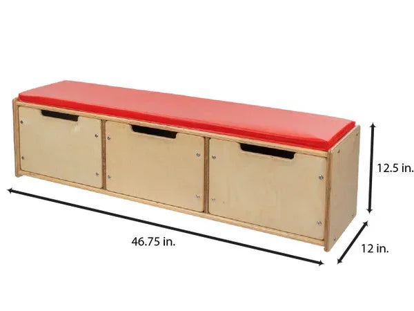 Contender Reading Bench with Drawers - RTA