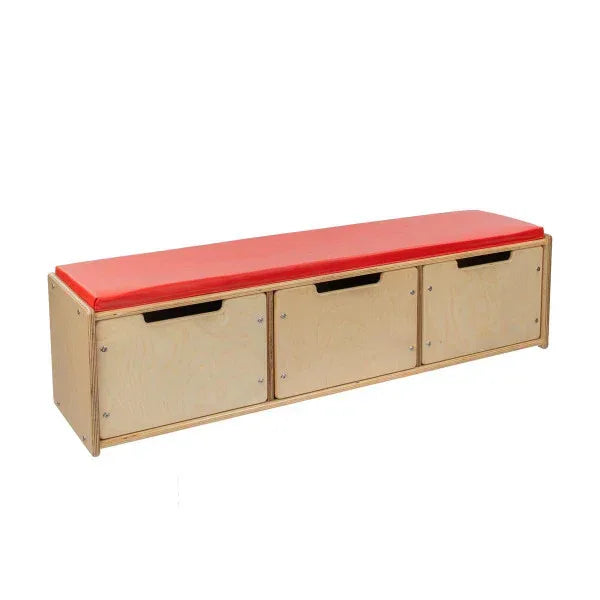 Contender Reading Bench with Drawers - Assembled
