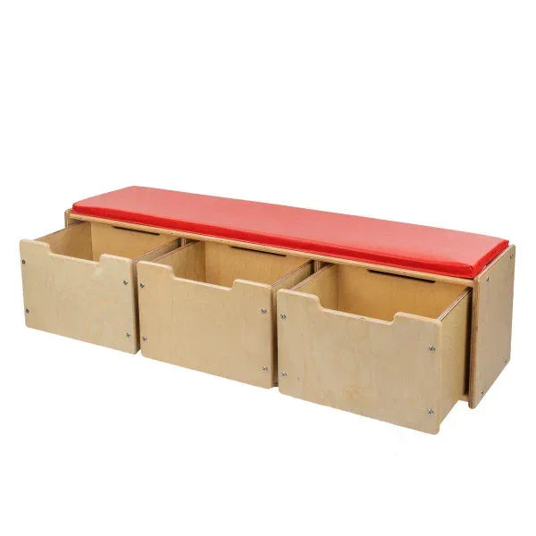 Contender Reading Bench with Drawers - Assembled