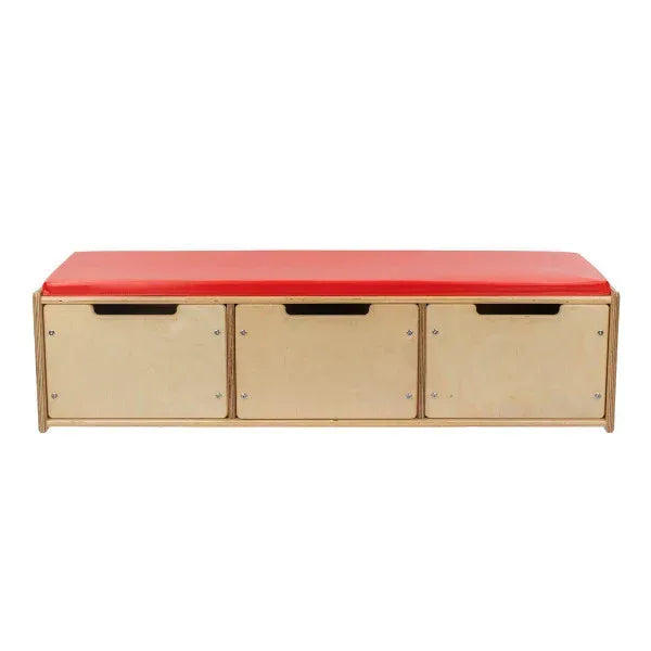 Contender Reading Bench with Drawers - Assembled