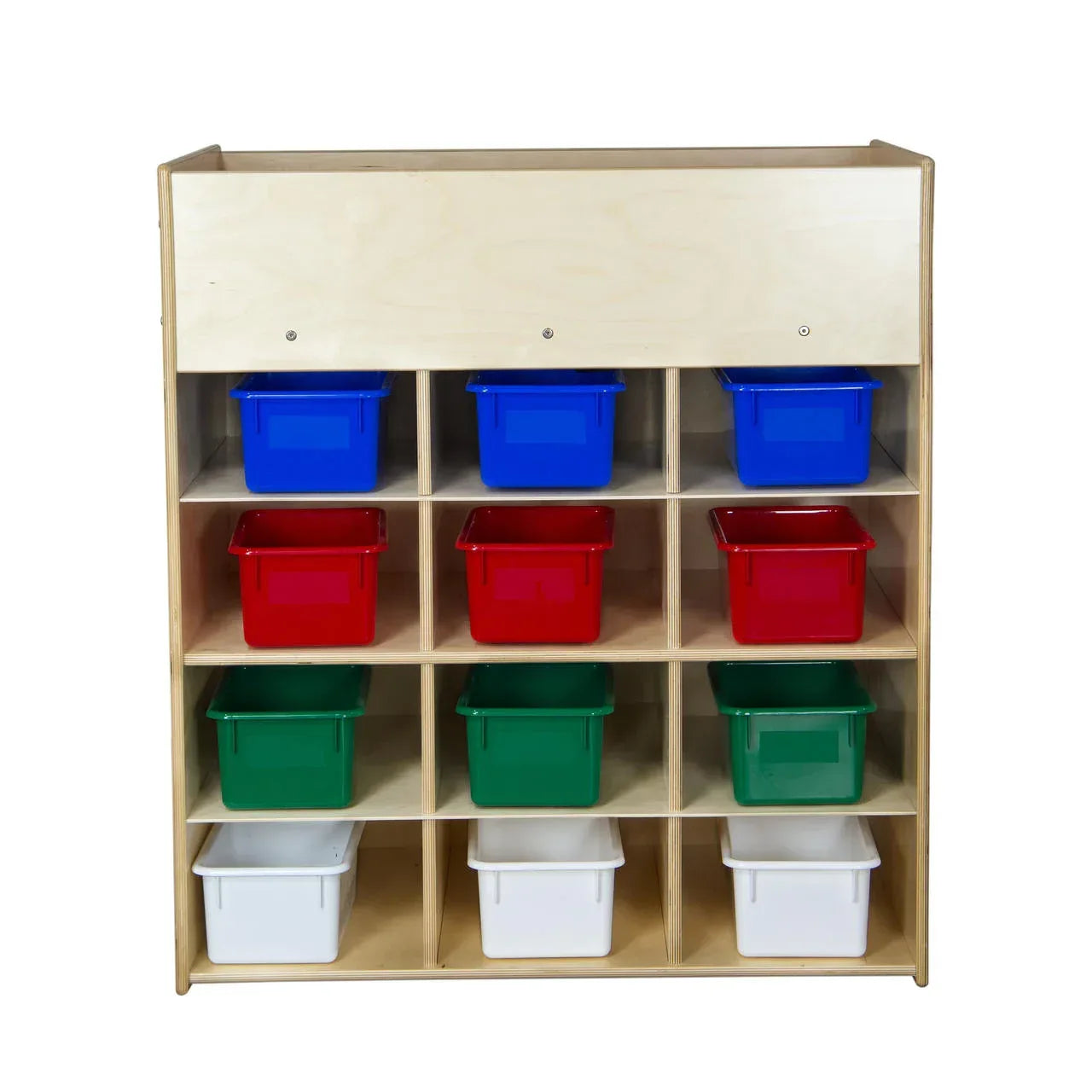Contender Economy Diaper Changing Station with 12 Assorted Cubby Trays - Assembled