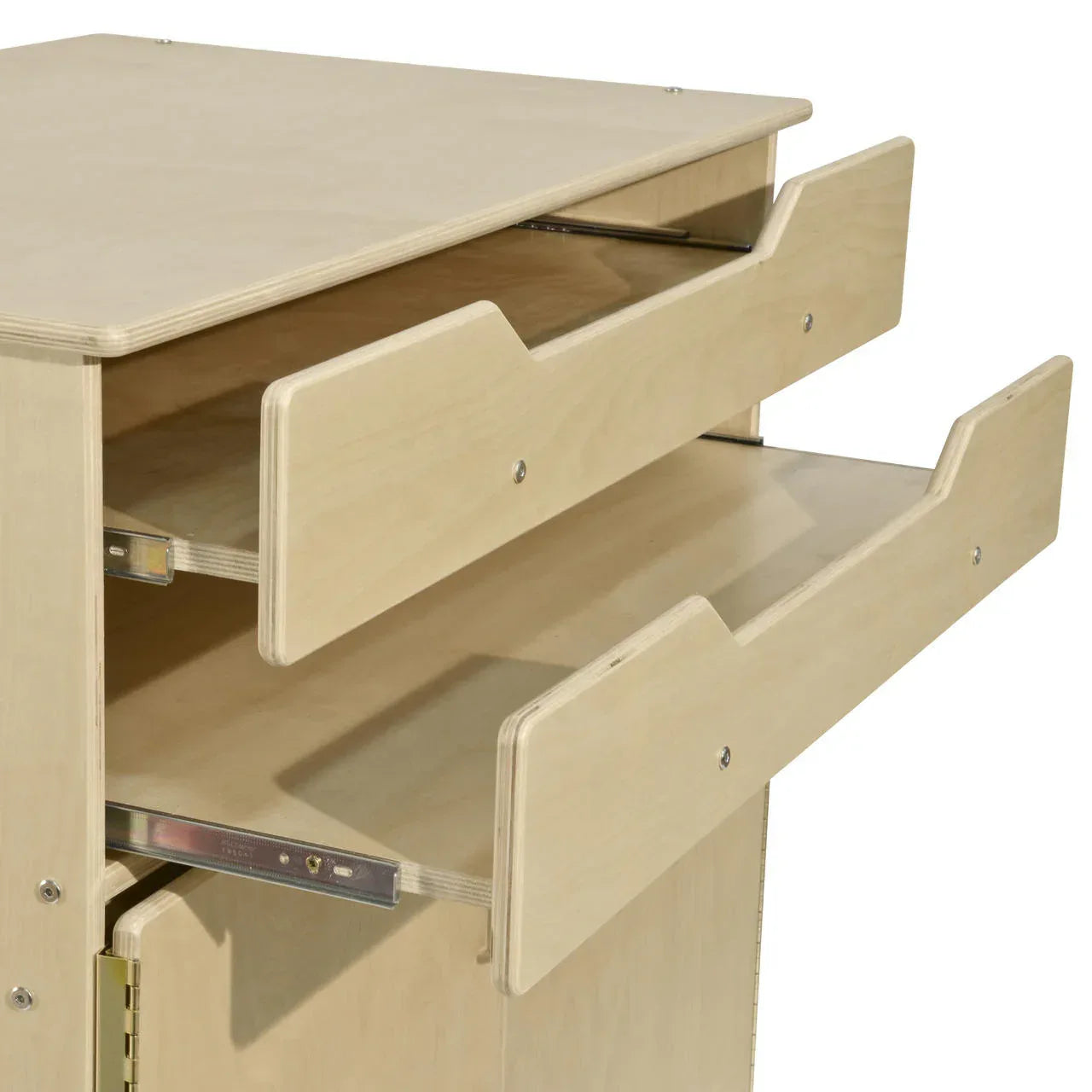 Contender Mobile Storage Cabinet with Exposed Drawers - Assembled