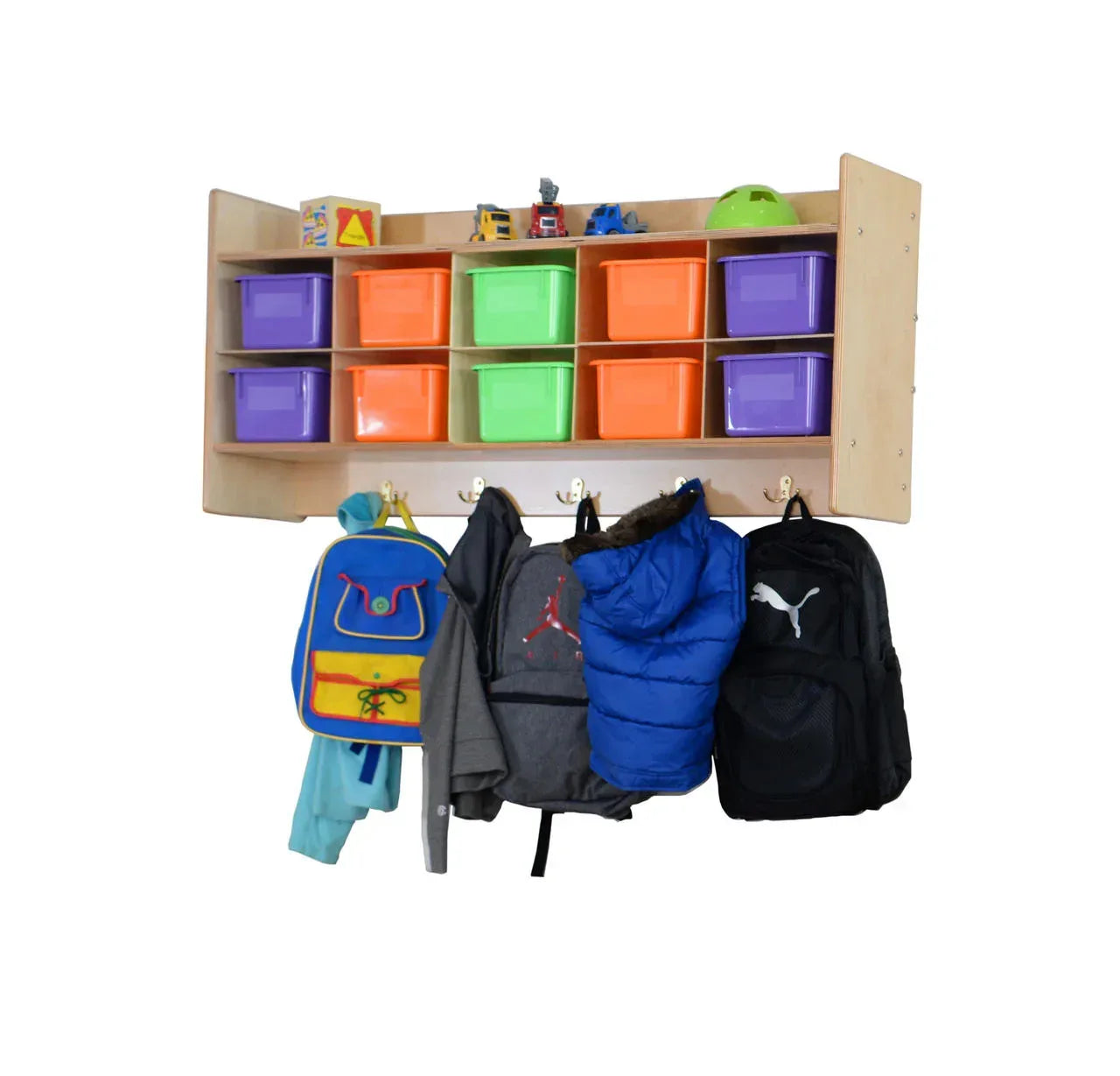 Contender Wall Hanging Storage with (10) Assorted Pastel Trays - Assembled