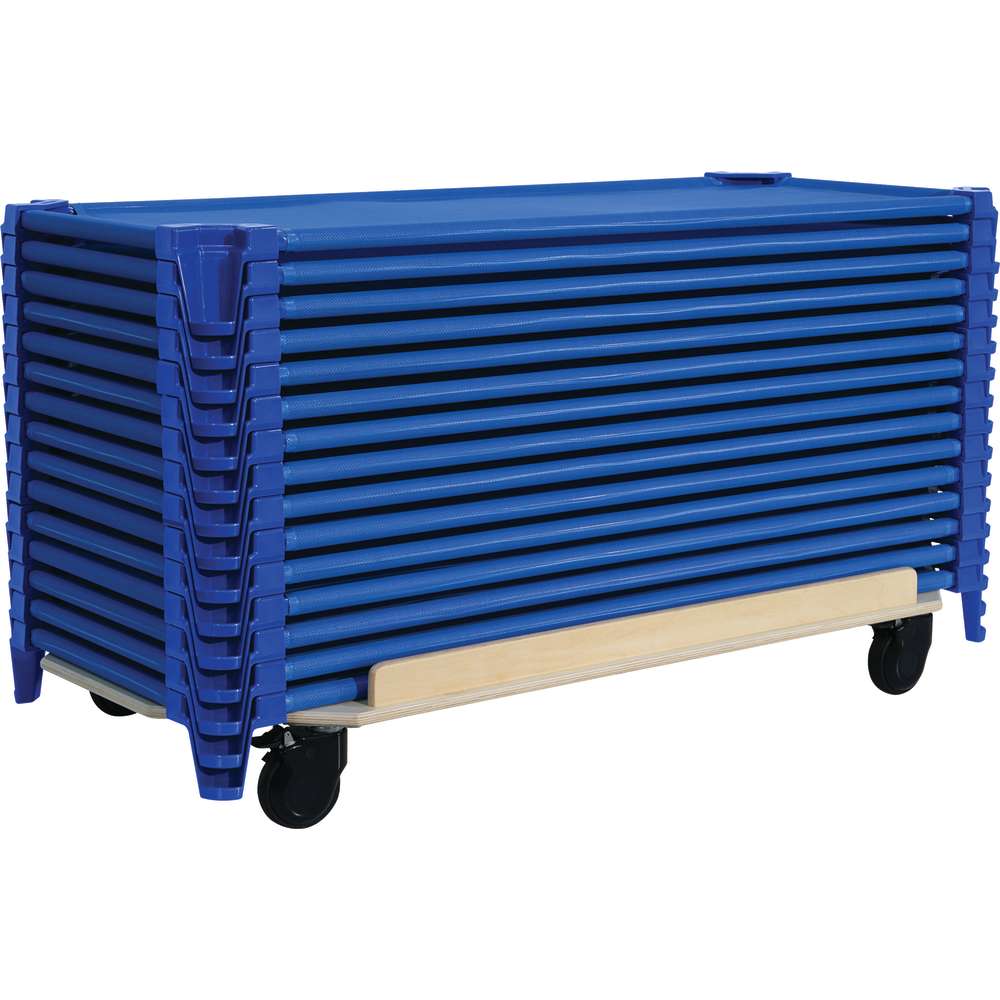 Standard Cot Carrier, Fully Assembled on locking casters, (Wood Design WD-87895)