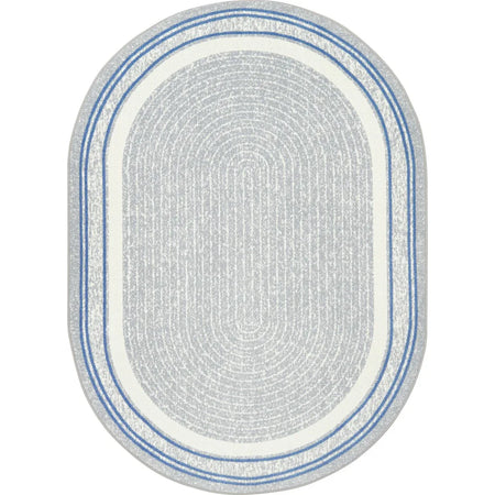Cozy Corner 3'10" x 5'4" Oval area rug in color Light Blue