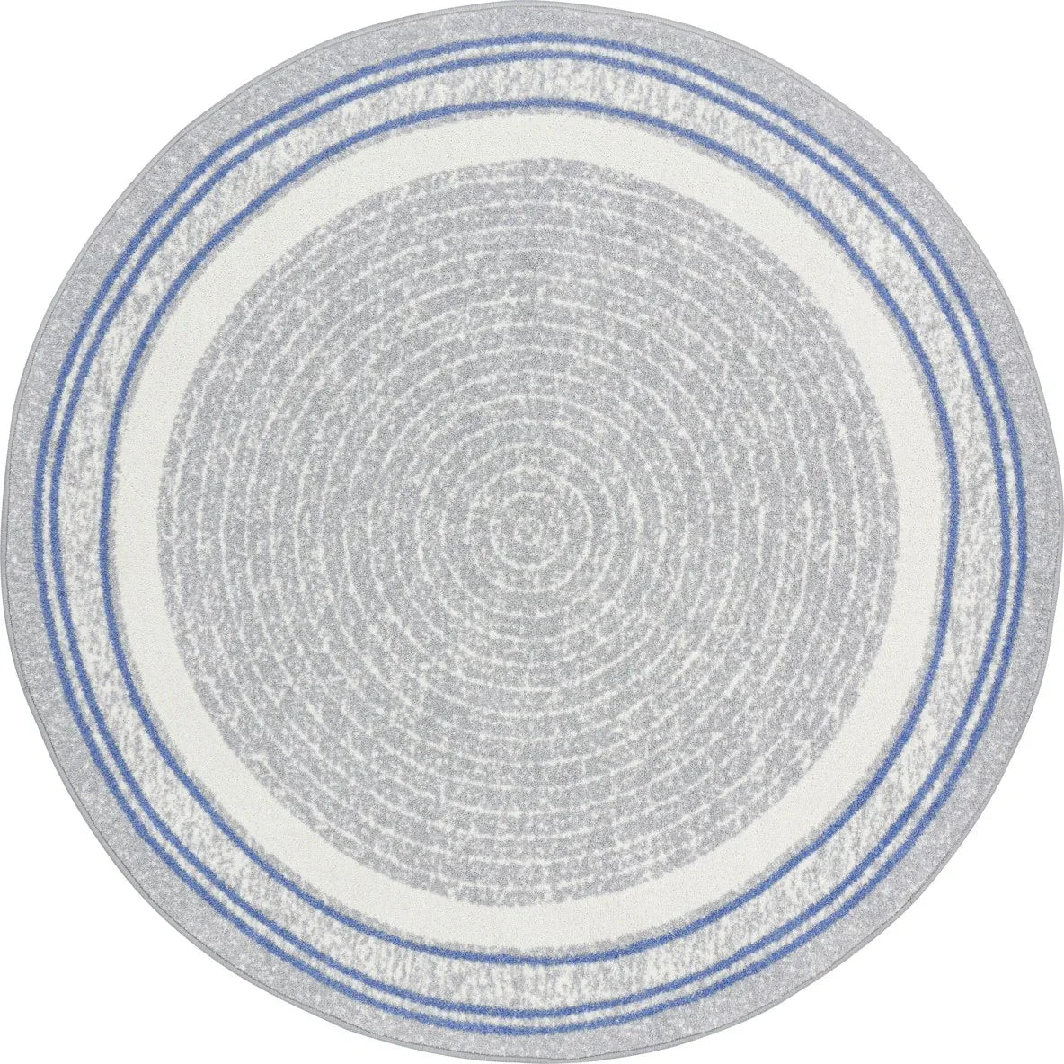 Cozy Corner 7'7" Round area rug in color Light Blue