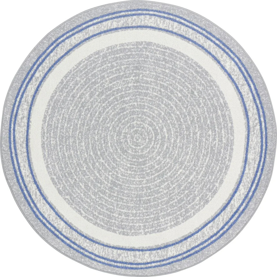 Cozy Corner 5'4" Round area rug in color Light Blue