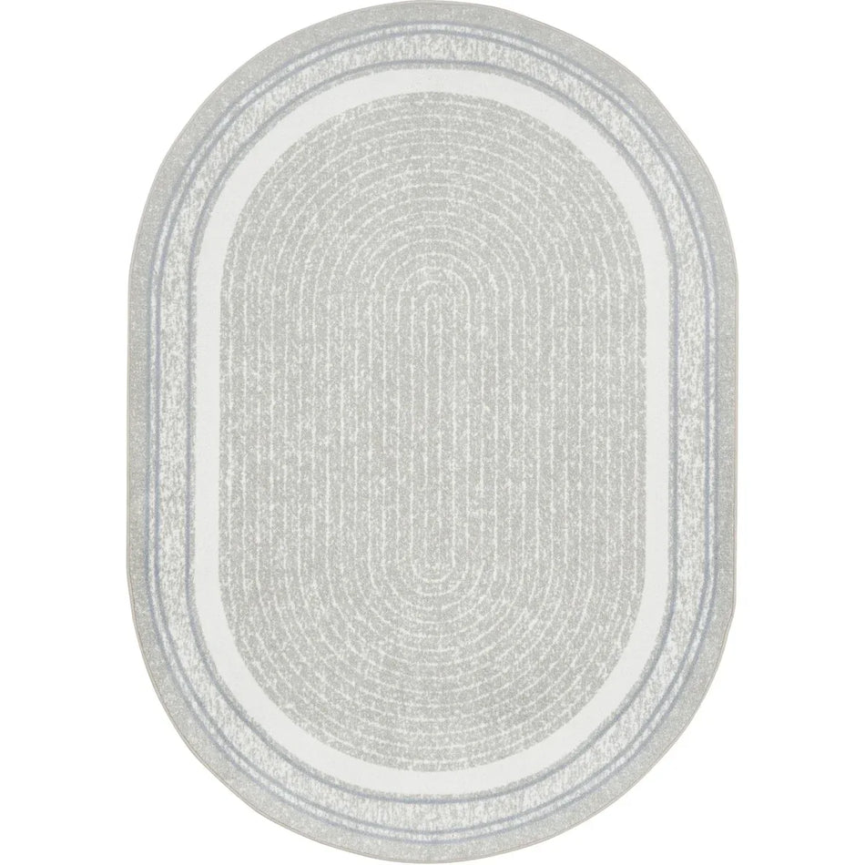 Cozy Corner 3'10" x 5'4" Oval area rug in color Linen