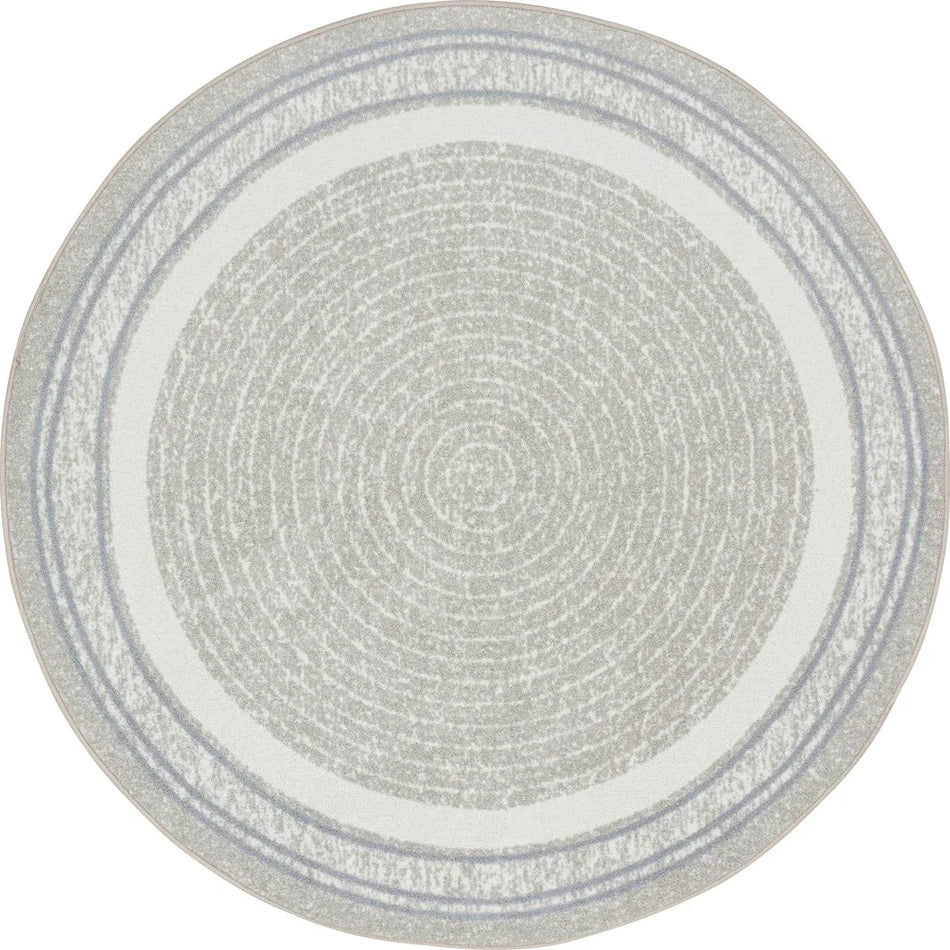 Cozy Corner 5'4" Round area rug in color Linen