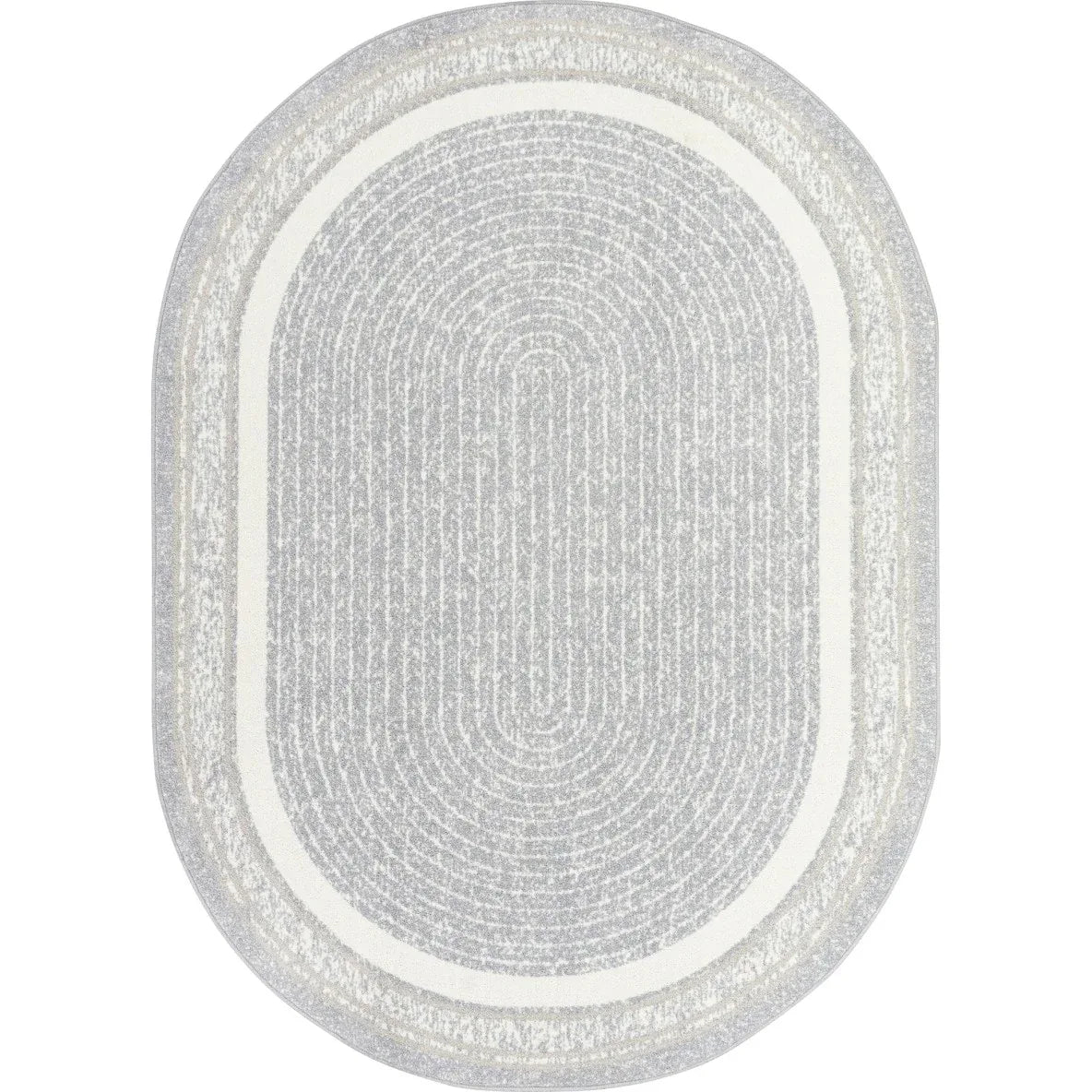 Cozy Corner 3'10" x 5'4" Oval area rug in color Mist