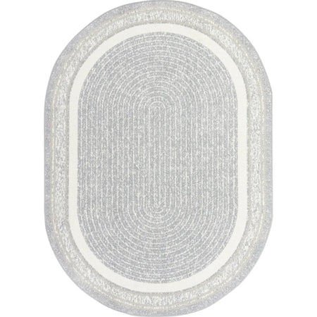 Cozy Corner 3'10" x 5'4" Oval area rug in color Mist