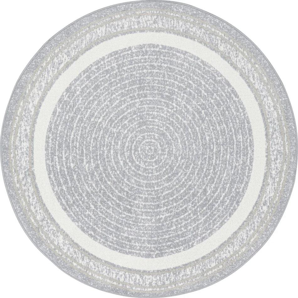 Cozy Corner 5'4" Round area rug in color Mist