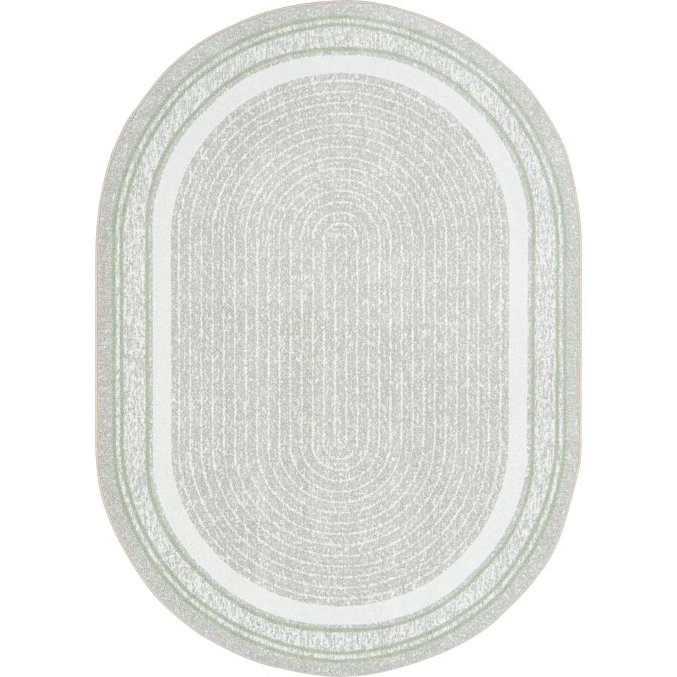 Cozy Corner 3'10" x 5'4" Oval area rug in color Sage