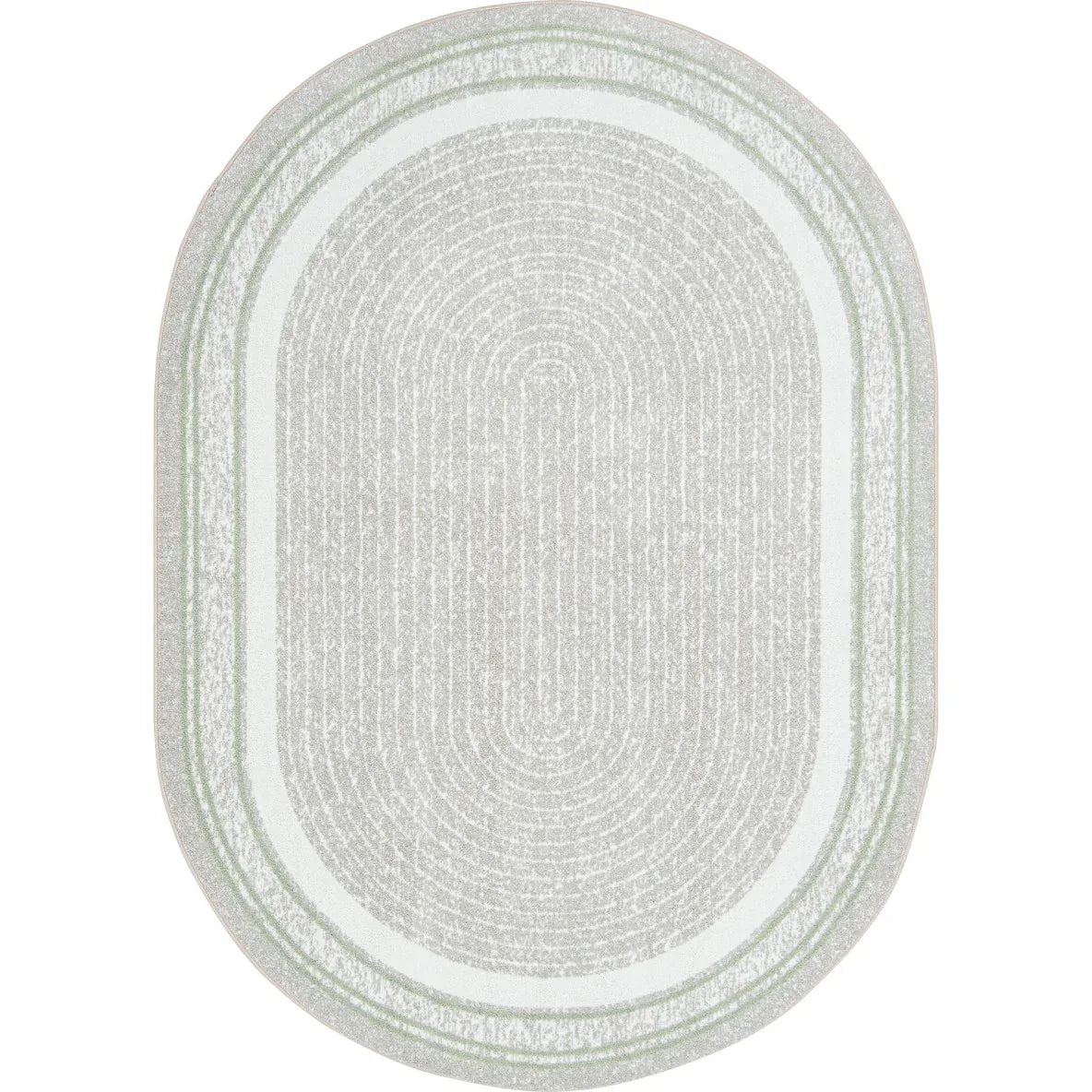 Cozy Corner 7'8" x 10'9" Oval area rug in color Sage