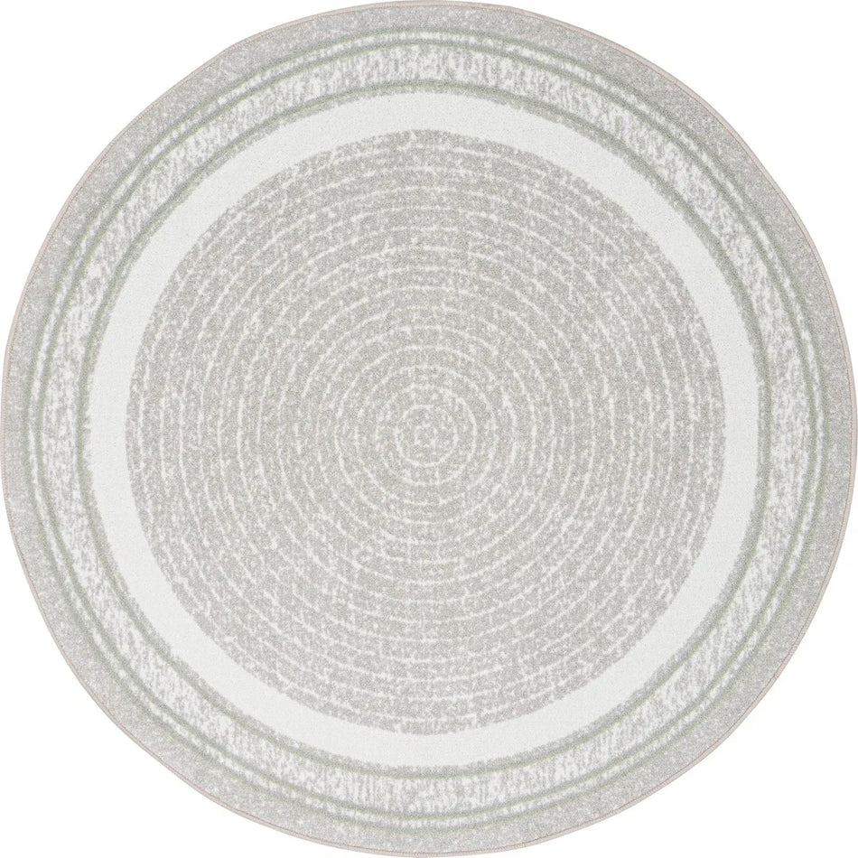 Cozy Corner 7'7" Round area rug in color Sage