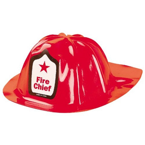 Children's Plastic Fire Chief Hats 12/pack