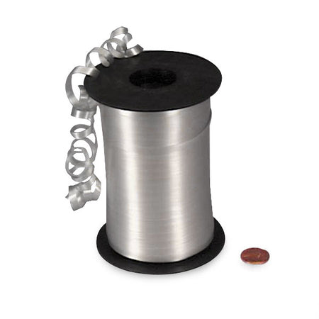 Silver Curling Ribbon Roll 500 yds.