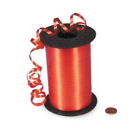 Orange Curling Ribbon Roll 500 yds.