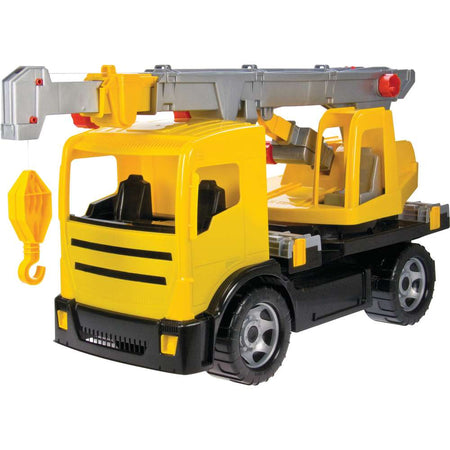LENA Powerful Giants Toy Crane Truck w/360° 3' Rotating Extendable Boom