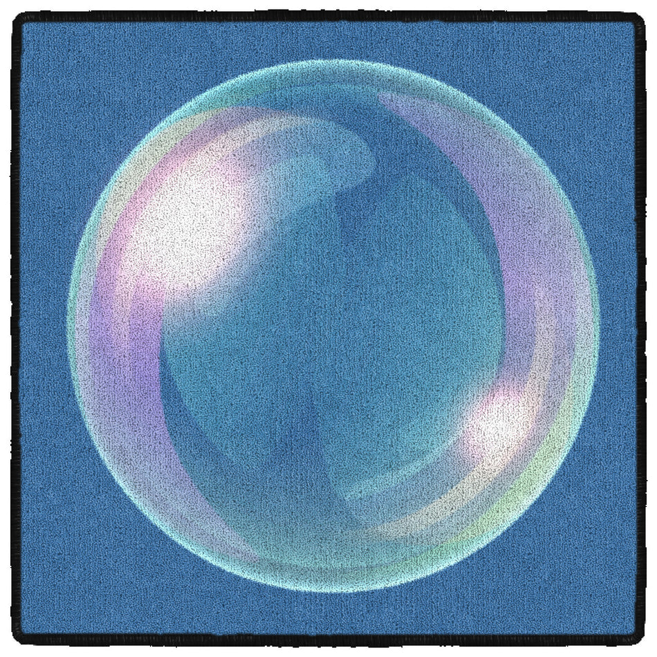 STAY IN YOUR BUBBLE (SET OF 6) SQUARE CARPETS 15" X 15"