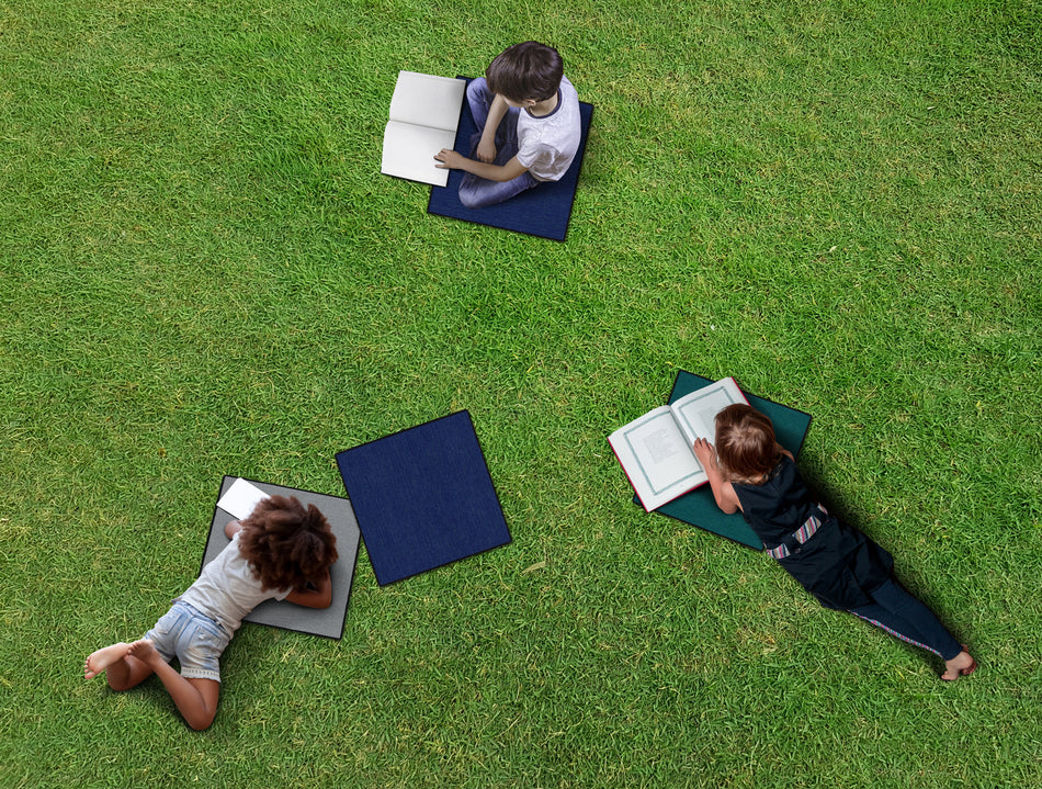 TWO TONE COOL (SET OF 6) SQUARE CARPETS 15" X 15"