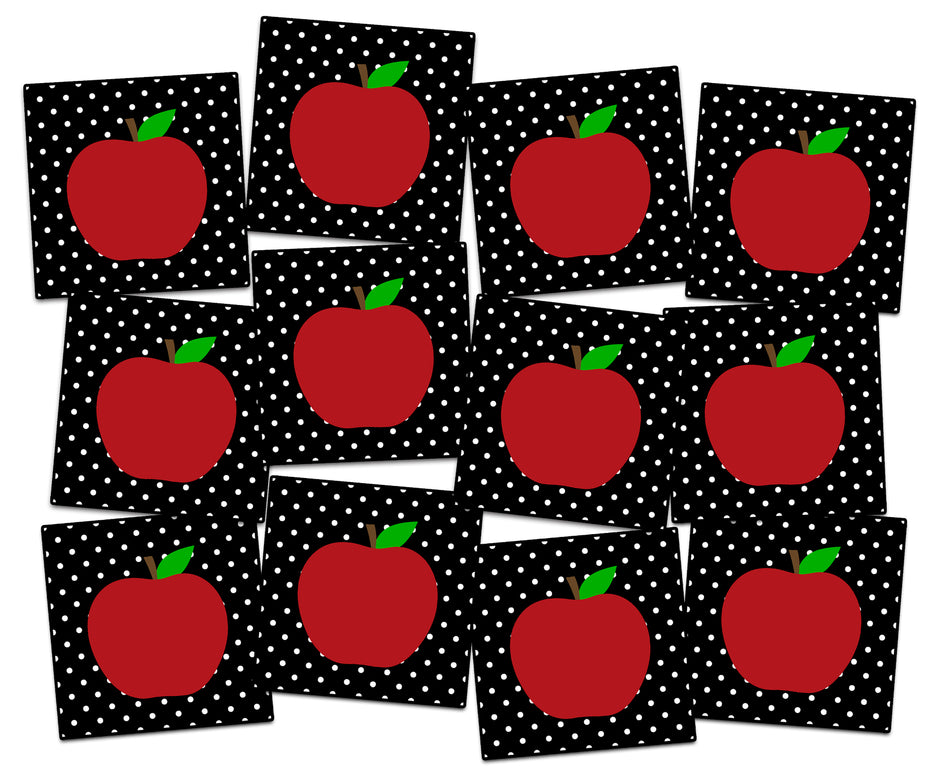APPLE OF MY EYE SEATING (SET OF 12) SQUARE CARPETS 15" X 15"