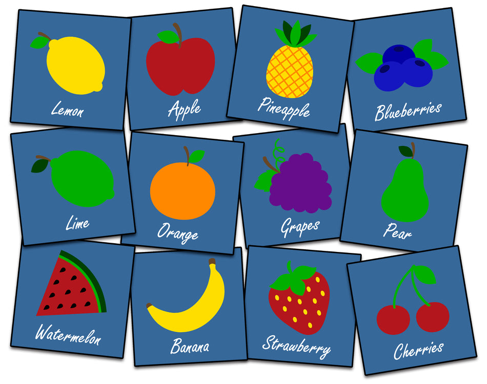 FRESH FRUIT SEATING (SET OF 12) SQUARE CARPETS 15" X 15"