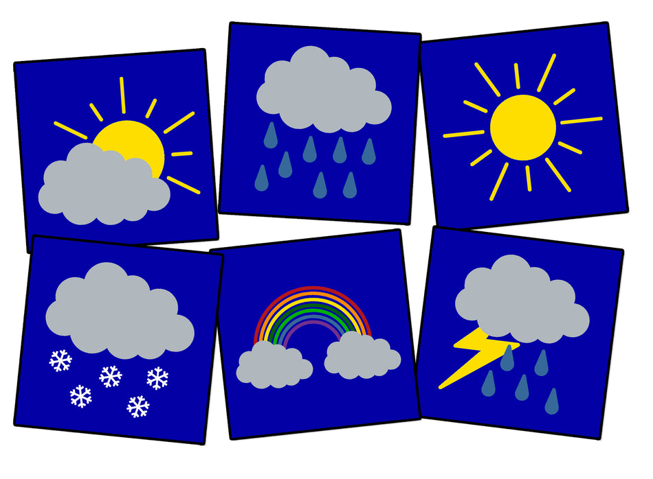 WHAT'S THE WEATHER SEATING (SET OF 6) SQUARE CARPETS 15" X 15"