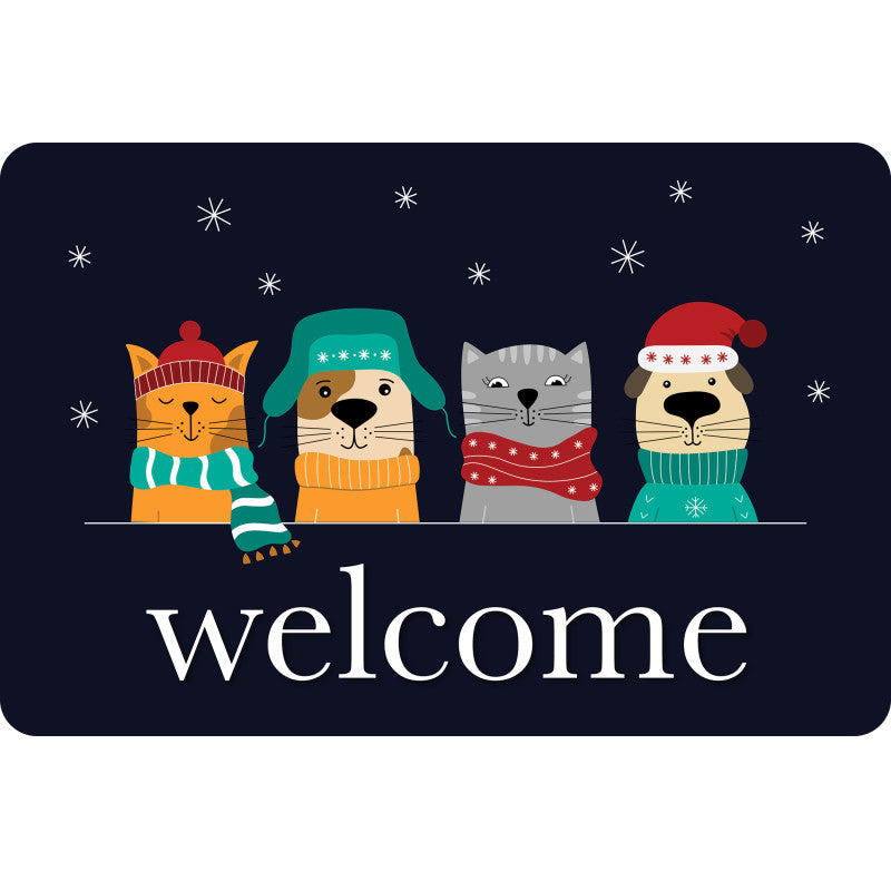 The Original Fun Mat&trade;, Welcome Mat, 15.5" x 23.5", Fury Friends Welcome
