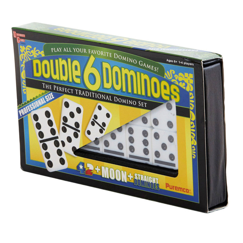Double 6 Black Dot Dominoes