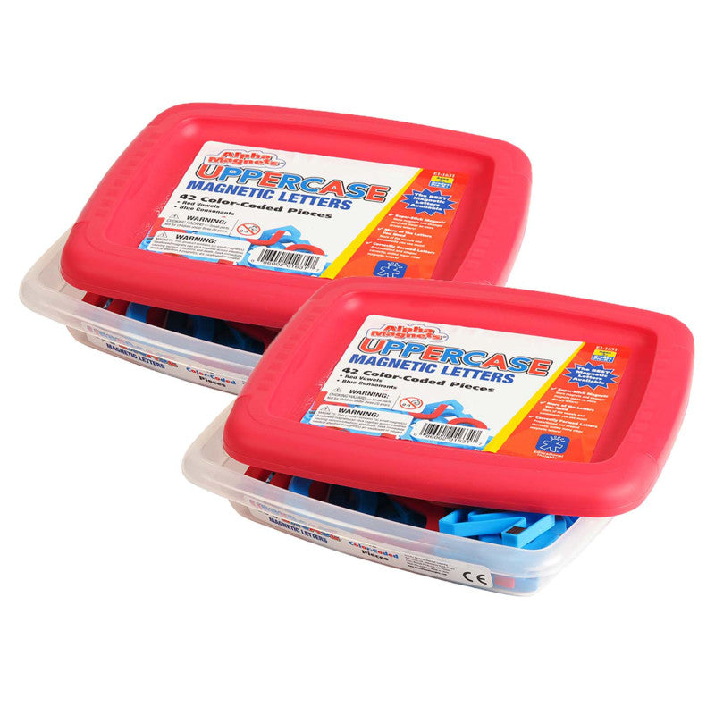 AlphaMagnets&reg;, Uppercase, Color-Coded, 42 Per Pack, 2 Packs