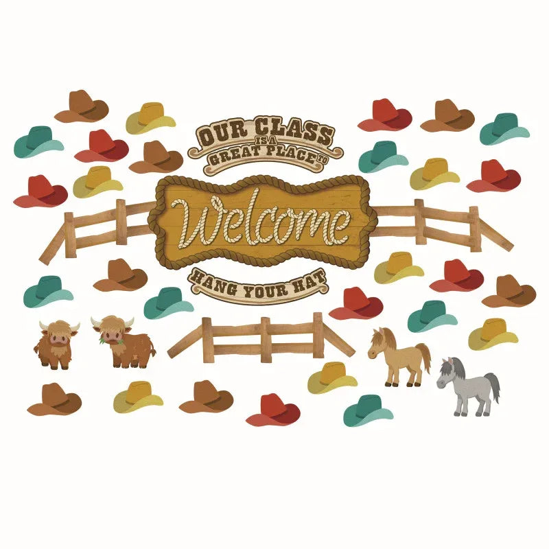 Wild Wild Classroom Welcome Bulletin Board Set, 69 Pieces