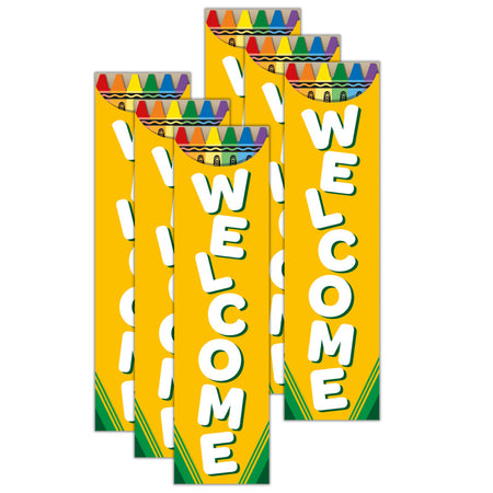 Crayola&reg; Welcome Vertical Banner, Pack of 6