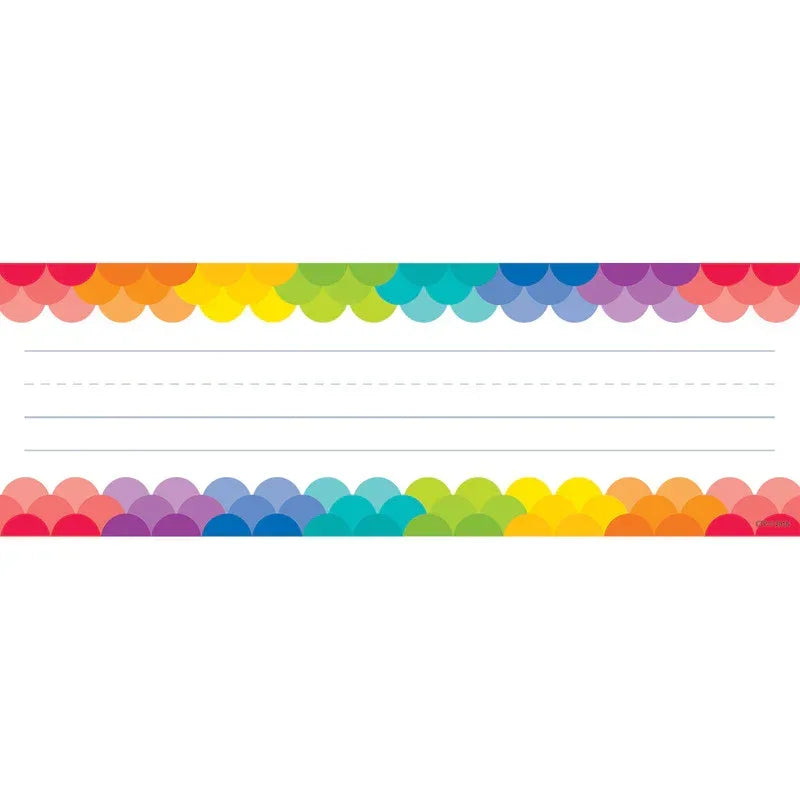 Rainbow Scallops Name Plates, 36 Per Pack