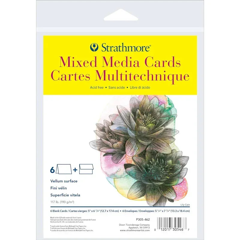 300 Series Mixed Media Cards & Envelopes, Full Size, 5x6.875 inch, 6 Pack