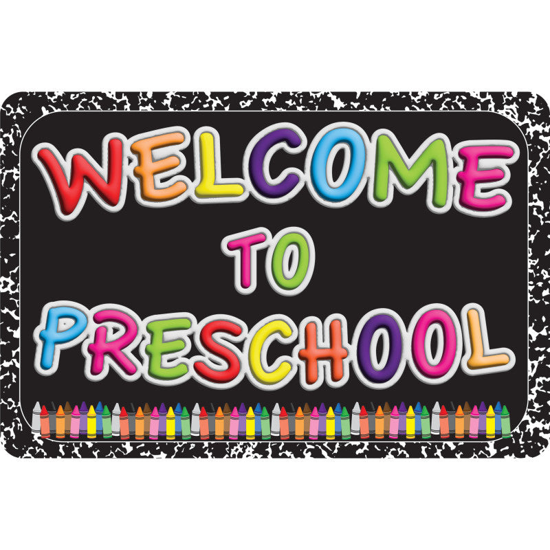 The Original Fun Matâ¢, Welcome Mat, 15.5x23.5 in, Welcome to Preschool